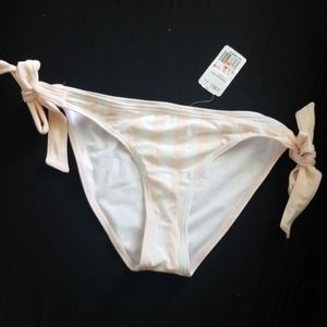 Forever 21 Bottom Swimwear Peach/White